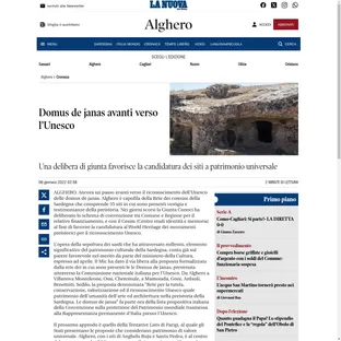 La Nuova Sardegna analizza i progressi della candidatura delle Domus de Janas all'UNESCO