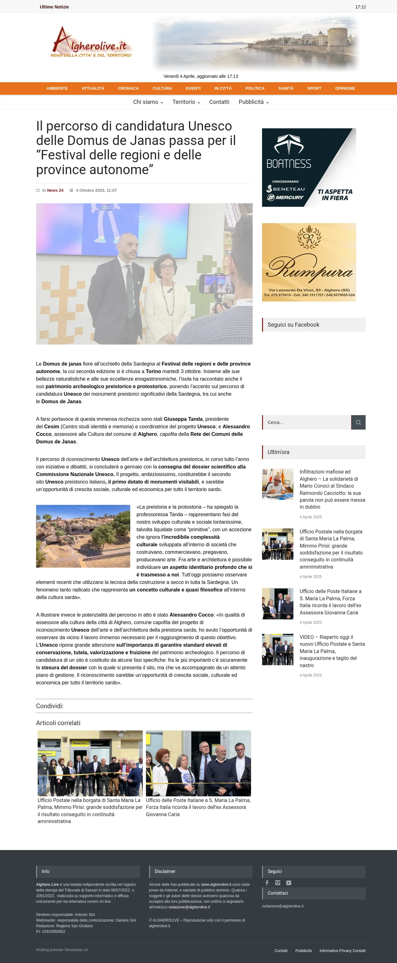 Sardinia in the spotlight in Turin for the Unesco Domus de Janas