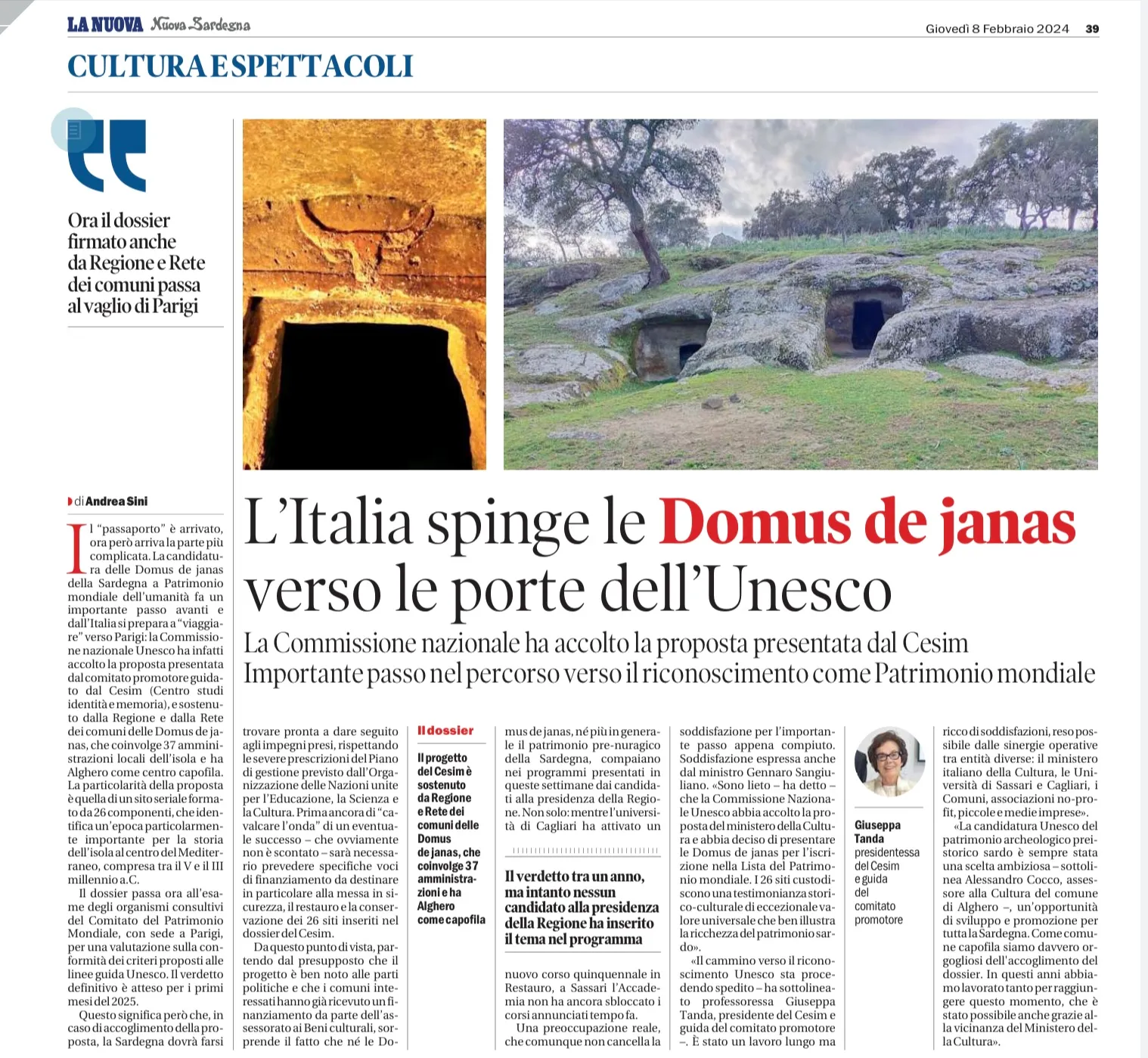 L'Italia spinge le Domus de janas verso le porte dell'Unesco